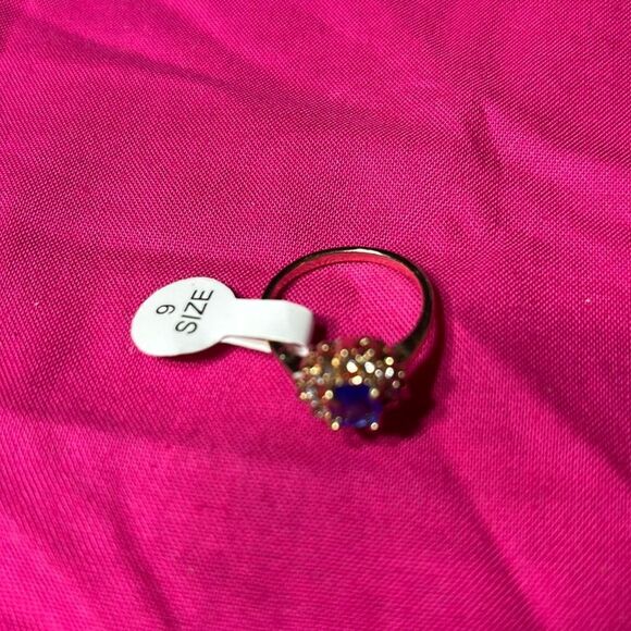 September Birthstone Fashion Colorful Rhinestone Boutique Ring Gold Plates Size - Picture 2 of 4